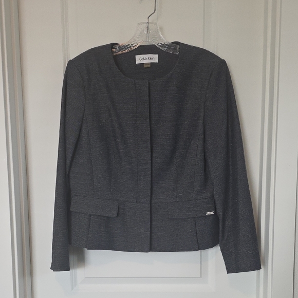 Calvin Klein Jackets & Blazers - Calvin Klein Women's Blue/Gray Blazer